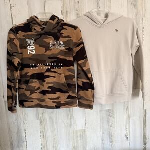 SOLD Abercrombie Kids Boys Size 9/10 Hoodie Bundle Camo & Cream Relaxed Fit